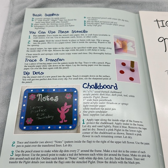 Pooh Stencils 2-8”x 10” Plastic Sheets Plus 9 Friendly Projects - Picture 2 of 12